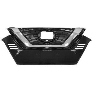 Nissan Qashqai Front Grille Black/Chrome Molding Use W/ Camera Sl Models Qashqai/Rogue_Sport 2020-2023