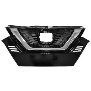 Nissan Qashqai Front Grille Black/Chrome Molding Use Without Camera S/Sv Models Qashqai/Rogue_Sport 2020-2023