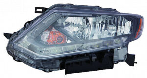 Nissan Rogue Headlight Driver Side W/ Led Daytime Running Light 2014-2016
