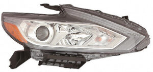 Nissan Altima Headlight Passenger Side Chrome Bezel Without Led Daytime Running Light Altima 2016-2018 Capa