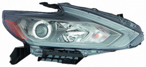 Nissan Altima Headlight Halogen Headlight Passenger Side Black Bezel Halogen Daytime Running Light 2016-2018