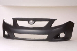 Toyota Corolla Bumper Cover Front Bumper Primed Without Spoiler Holes For Base/Ce/Le/Xle Models 2009-2010