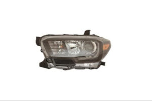 Toyota Tacoma Headlight Halogen Headlight Driver Side Black Bezel W/ Led Daytime Running Light & Fog Light 2017-2019