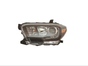 Toyota Tacoma Headlight Halogen Headlight Driver Side Black Bezel W/ Led Daytime Running Light & Fog Light 2017-2019
