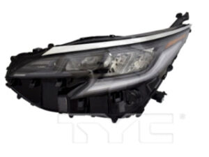 Toyota Sienna Headlight Driver Side Black Bezel/Lower Led Strip Xse/25Th Anniversary 2021-2024 Capa