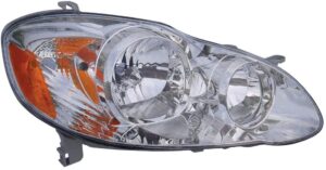 Toyota Corolla Headlight Passenger Side Clear Lens Ce/Le Models 2005-2008