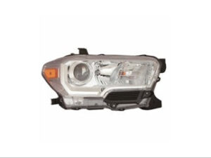 Toyota Tacoma Headlight Passenger Side Chrome Without Led Daytime Running Light & Fog For Sr 2016-2018 Capa