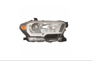 Toyota Tacoma Headlight Halogen Headlight Passenger Side Black/Chrome Bezel Without Led Daytime Running Light 2016-2017