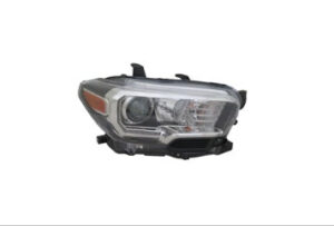 Toyota Tacoma Headlight Halogen Headlight Passenger Side Black Halogen Fog W/ Led Daytime Running Light 2016-2023