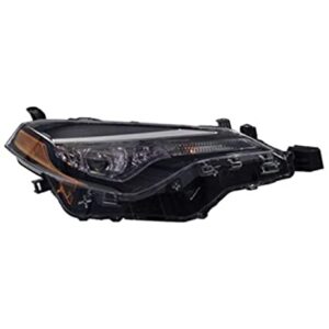 Toyota Corolla Headlight Passenger Side Bi-Led W/ Led Daytime Running Light For Ce/L/Le/Le-Eco Sedan 2017-2019