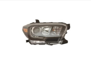 Toyota Tacoma Headlight Halogen Headlight Passenger Side Black Bezel W/ Led Daytime Running Light & Fog Light 2017-2019