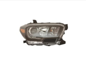 Toyota Tacoma Headlight Halogen Headlight Passenger Side Black Bezel W/ Led Daytime Running Light & Fog Light 2017-2019