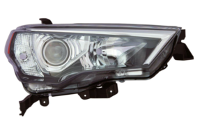 Toyota 4Runner Headlight Passenger Side Black Bezel/Chrome Trim 2014-2020 Capa