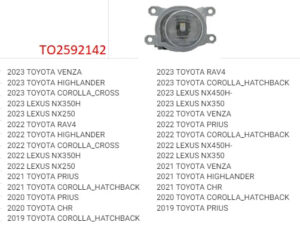 Toyota Venza Fog Light Driver Side Fits Highlander Xse And Japan Built Chr And Rav4 Clck Image For Fitments Capa
