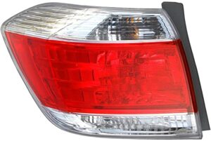 Toyota Highlander Tail Light Driver Side Highlander 2011-2013 (DOES NOT FIT Hybrid MODELS) Capa