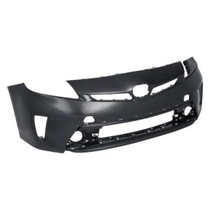 Toyota Prius Bumper Cover Front Bumper Primed Without H.L Washer Holes W/ Halogen H.L Prius / Plug-In 12-15
