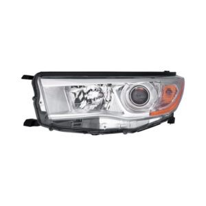 Toyota Highlander Headlight Driver Side Bright Chrome-Bezel Highlander/ Hybrid 2014-2016