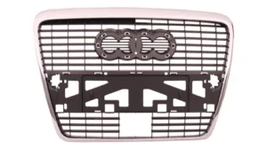 Audi A6 Grille Slv-black With chrome Frame With HOLE 2009-2011