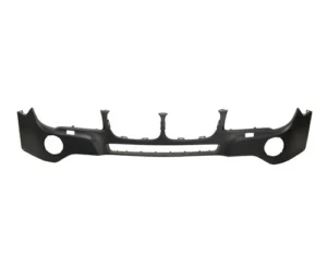 BMW X3 Bumper Upper Front Primed With H/LP Wash Hole Without M Package CAPA Certified 2007-2010