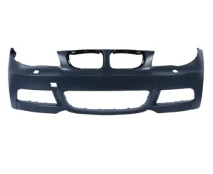 BMW 1 Series Bumper Front Primed With WASH Hole Without Sensor Hole With M Package 2008-2013