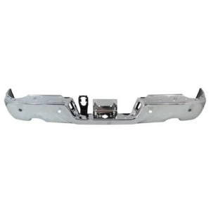 Dodge Ram 1500 Pickup Bumper Face Bar Rear With Sensor With DUAL Exhaust Chrome Finish 2009-2010