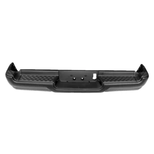 Ram PICKUP-RAM-1500 Bumper Rear Assembly Black Powder Coat Single Exhaust With Pad/extensions/BOTH Mount Brackets/Both Valance Without Sensor Excludes Rebel/trx 2019-2024
