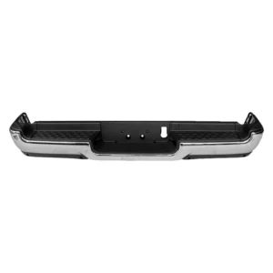 Ram PICKUP-RAM-1500 Bumper Rear Assembly Chrome Finish With PAD/Extensions/Both Mount Brackets/Single Exhaust With advance Park/sensor Excludes Rebel/trx 2019-2024