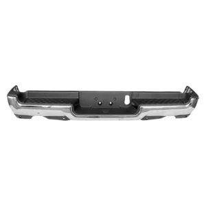 Ram PICKUP-RAM-1500 Bumper Rear Assembly Chrome Finish Dual Exhaust With pad/extensions/both Mount Brackets With advance Park Assist Sensor/park Assist Sensor Excludes Rebel/trx 2019-2024