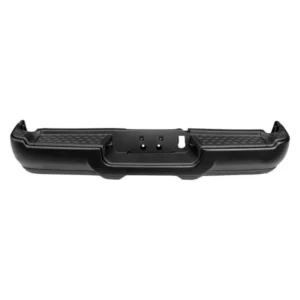 Ram PICKUP-RAM-2500 Bumper Rear Assembly Black Finish With Top Pad/Extensions/Top Pad/Both Brackets/License Lamps Without Rear Valance Lamps Without Park Power Wagon Only 2019-2024