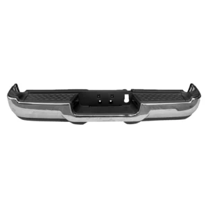 Ram PICKUP-RAM-2500/PICKUP-RAM-3500 Bumper Rear Assembly Chrome Finish With TOP PAD/Plastic Side Extensions/Both Brackets/License Lamps/Both Valance Without Rear Valance Lamp/park 2019-2024