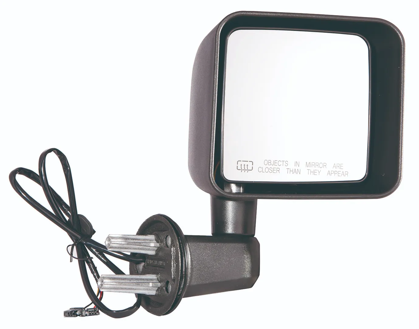 Jeep Wrangler 2015-2017/Wrangler JK 2018 Door Mirror Passenger Side Power Heated Non Foldable Textured Black
