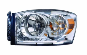 Dodge Pickup RAM MEGA CAB 2007-2009/Pickup RAM1500 2007-2008 Head Lamp Driver Side Without Lower Amber High Quality