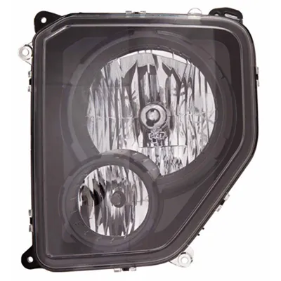 Jeep Liberty Head Lamp Driver Side Halogen Black Bezel CAPA Certified 2010-2012