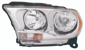 Dodge Durango Head Lamp Driver Side Halogen With Chrome Trim CAPA Certified 2011-2013