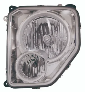 Jeep Liberty Head Lamp Driver Side Chrome Bezel With FOG Lamp Round Bulb Shield High Quality 2008-2012