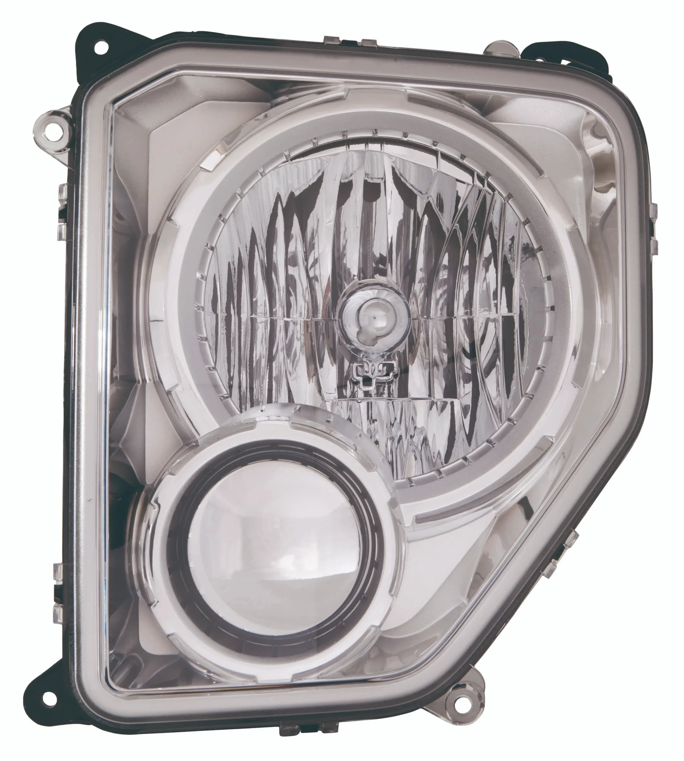 Jeep Liberty Head Lamp Driver Side Chrome Bezel Without Fog Lamp Round Bulb Shield High Quality 2008-2012