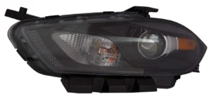 Dodge DART Head Lamp Driver Side Halogen Black Bezel Without Logo CAPA Certified 2013-2015