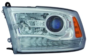 Ram PICKUP-RAM-3500 Head Lamp Driver Side Halogen Projector Style Chrome Excludes Sport/rt High Quality 2013-2015