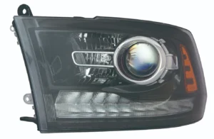 Ram PICKUP-RAM-3500 Head Lamp Driver Side Halogen Projector Black Bezel High Quality 2013-2015