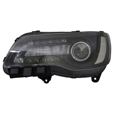 Chrysler 300 Head Lamp Driver Side Halogen Black Bezel 2015-2017
