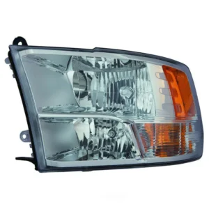Ram PICKUP-RAM-2500/PICKUP-RAM-3500 Head Lamp Driver Side Chrome Halogen Without Projector TYPE Excludes Dually Models 1ST Design Without Extra Reflector CAPA Certified 2013-2018