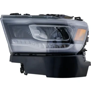 Ram PICKUP-RAM-1500 Head Lamp Driver Side LED Chrome Bezel Reflector TYPE Without Logo 2019-2024