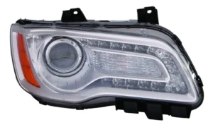 Chrysler 300 Head Lamp Passenger Side Halogen Chrome Bezel CAPA Certified 2011-2014