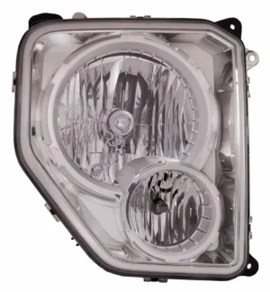 Jeep Liberty Head Lamp Passenger Side Chrome Bezel With FOG Lamp Round Bulb Shield High Quality 2008-2012