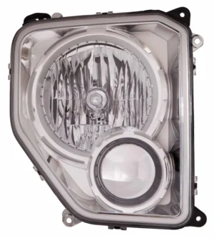 Jeep Liberty Head Lamp Passenger Side Chrome Bezel Without Fog Lamp Round Bulb Shield High Quality 2008-2012