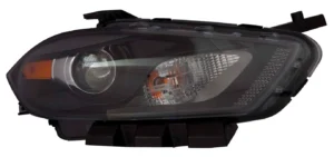 Dodge DART Head Lamp Passenger Side Halogen Black Bezel Without Logo 2013-2015