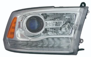 Ram PICKUP-RAM-3500 Head Lamp Passenger Side Halogen Projector Style Chrome Excludes Sport/rt High Quality 2013-2015