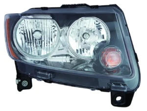Jeep Compass MK Head Lamp Passenger Side Halogen Black Bezel High Quality 2013-2017