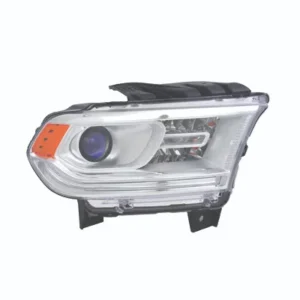 Dodge Durango Head Lamp Passenger Side Halogen Chrome Bezel With LED Drl High Quality 2014-2015
