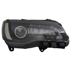 Chrysler 300 Head Lamp Passenger Side Halogen Black Bezel High Quality 2015-2017